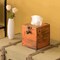Vintiquewise Square Wooden Rustic Lockable Tissue Box Cover Holder QI003913.SQ - alternate 2